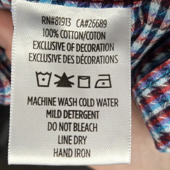 Robert Graham Sputnik 3D-Check Jacquard Classic Fit Flip Cuff Shirt Size Medium - Picture 10 of 10